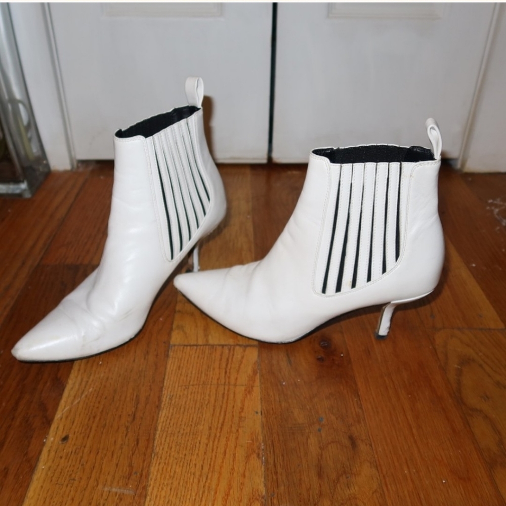 White DVF Boots